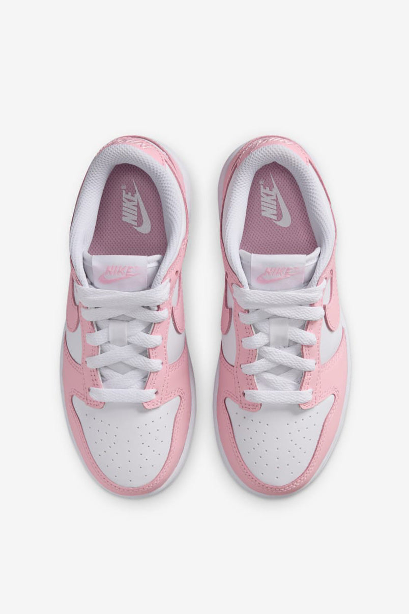 Sneaker Dunk Bambini - Bianco + Rosa Medio Soft