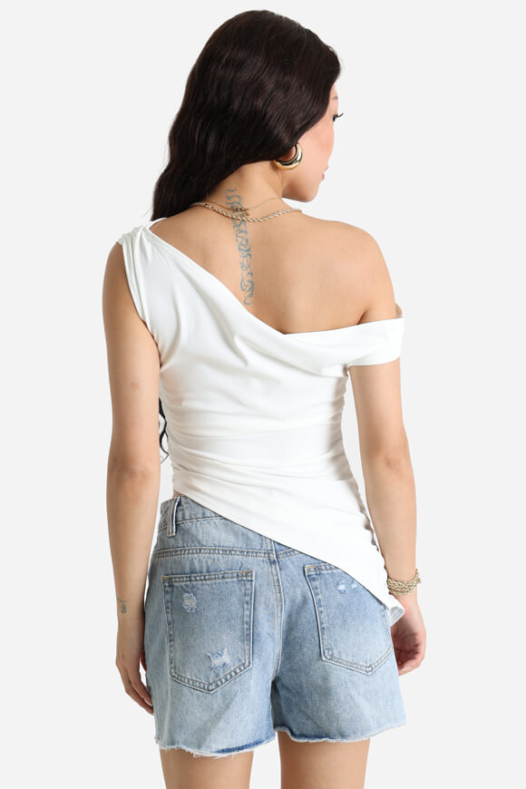 One Shoulder Top - Ecru
