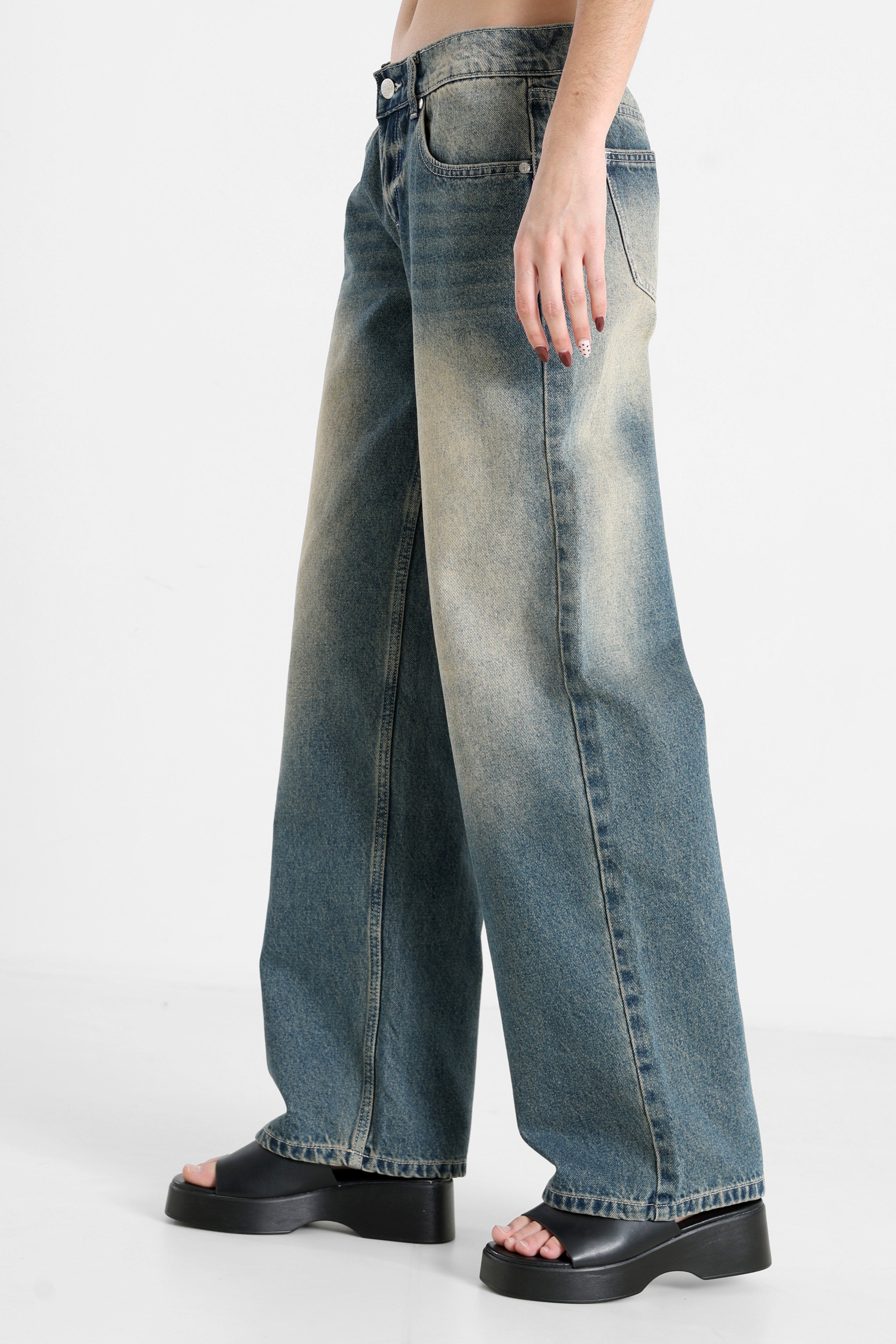 Baggy fit jeans - Washed blue