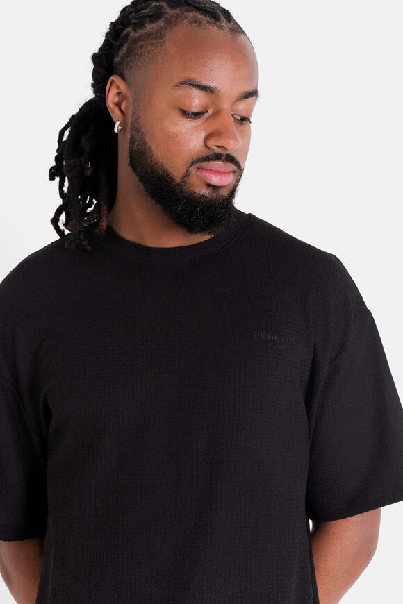 Structured T-shirt - Black