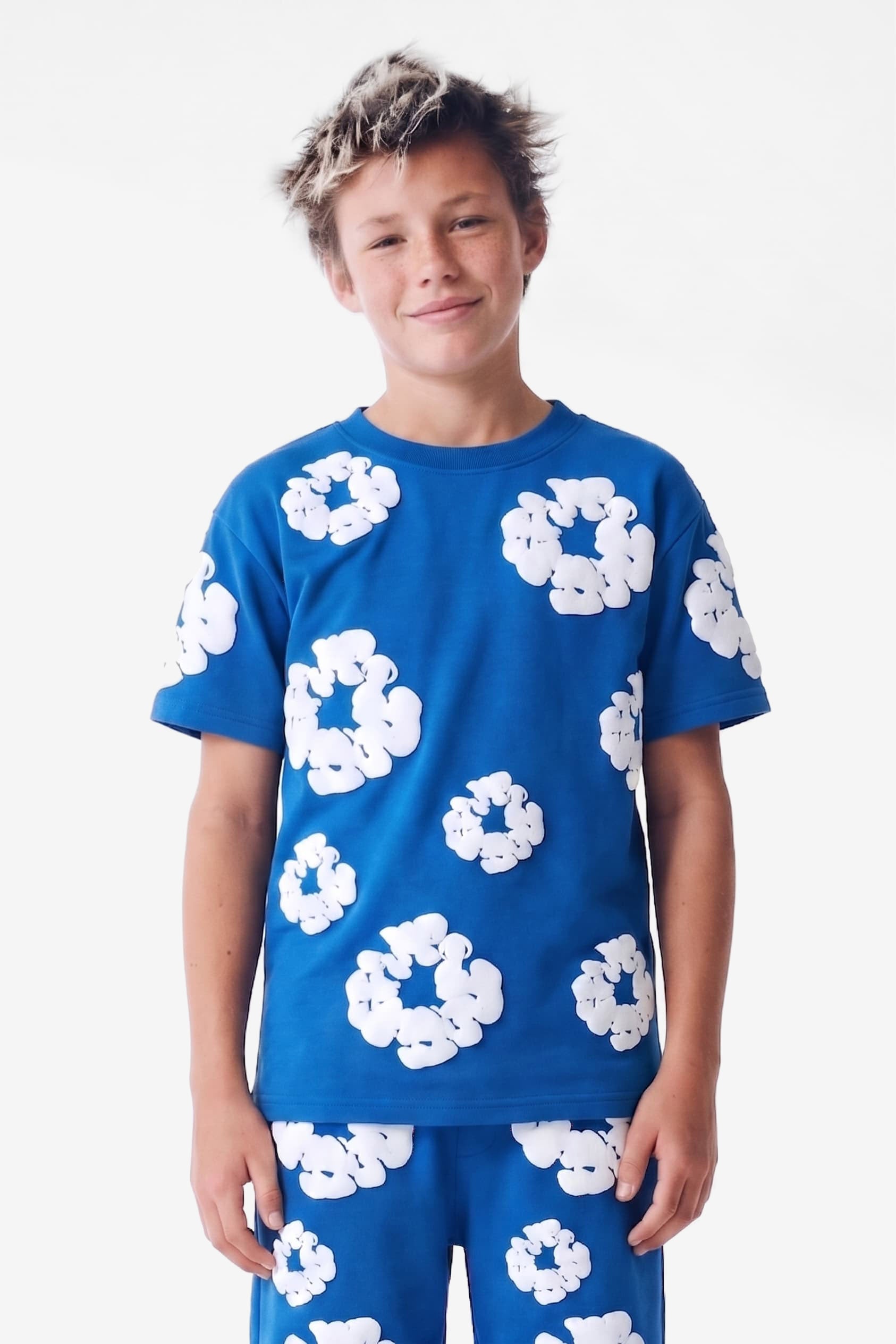 T-Shirt - Royal + White