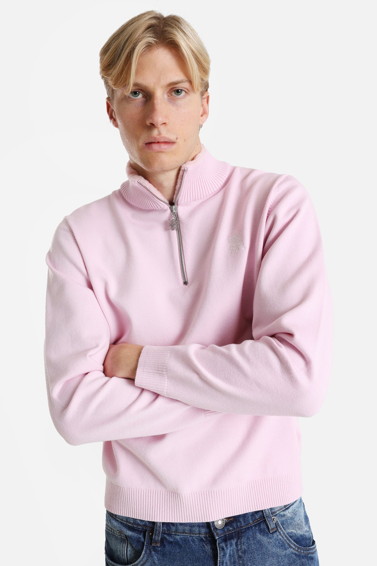 Pull en tricot - Rose clair