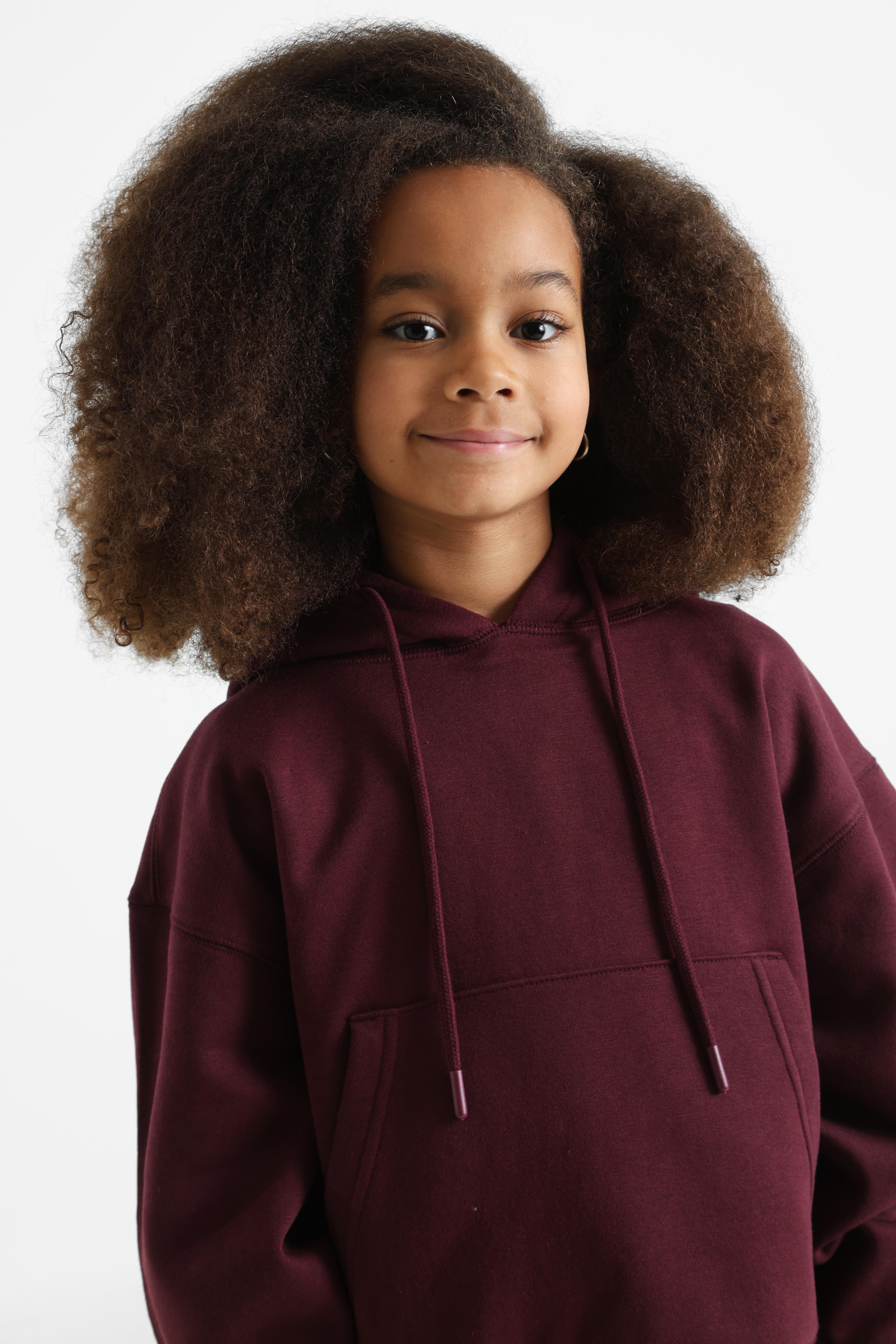 Felpa oversize con cappuccio - Bordeaux