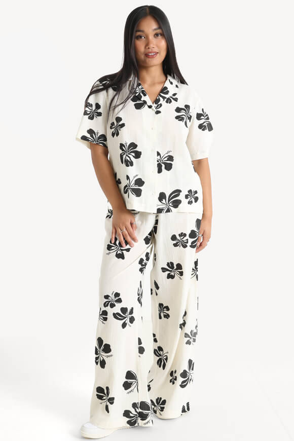 Pantaloni in tessuto a gamba larga PCALOHA - Egret