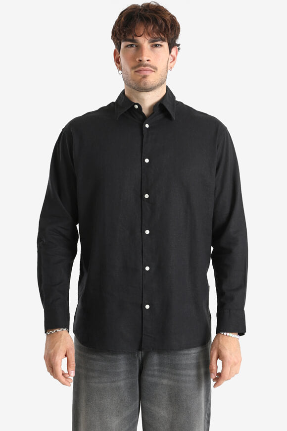 JORPAROS Leinenhemd - Black