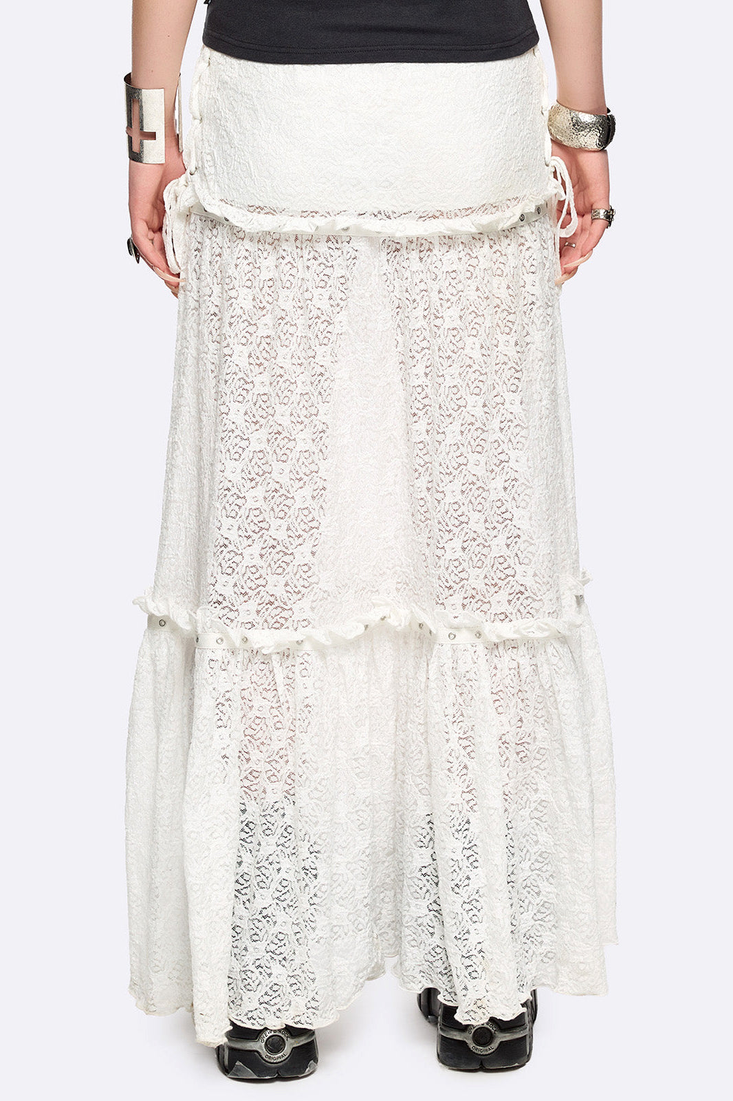 Alice - Maxi gonna in pizzo - Offwhite