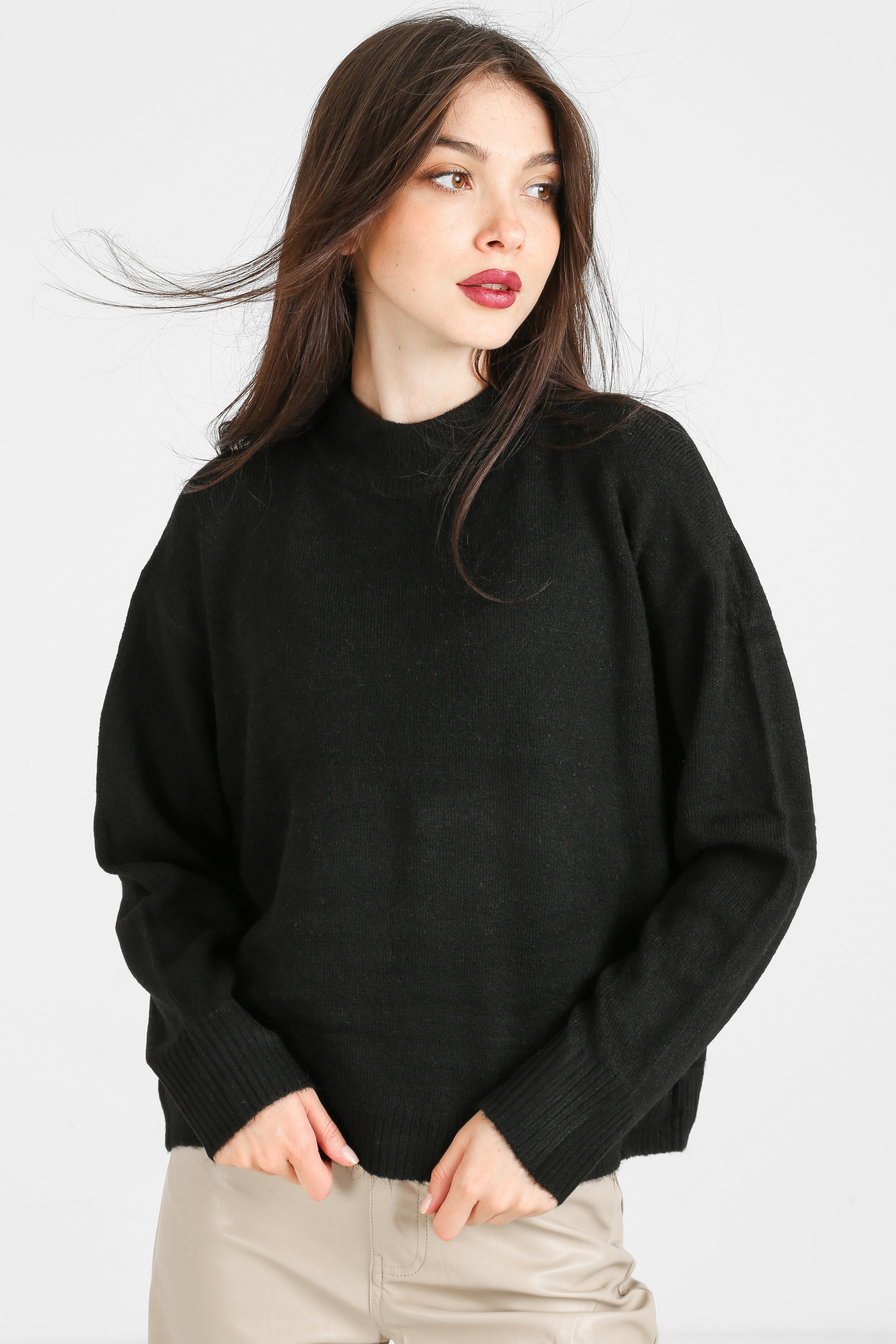 Strickpullover - Schwarz