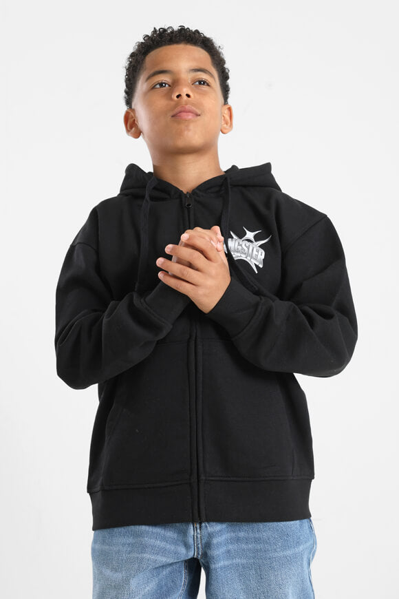 Sweat zippé à capuchon - Noir