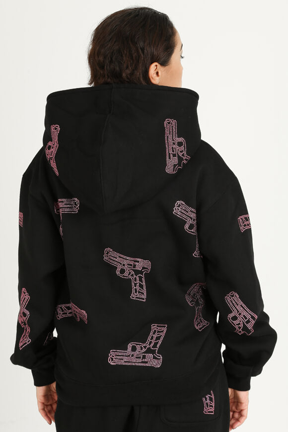 Hooded sweat jacket - Black