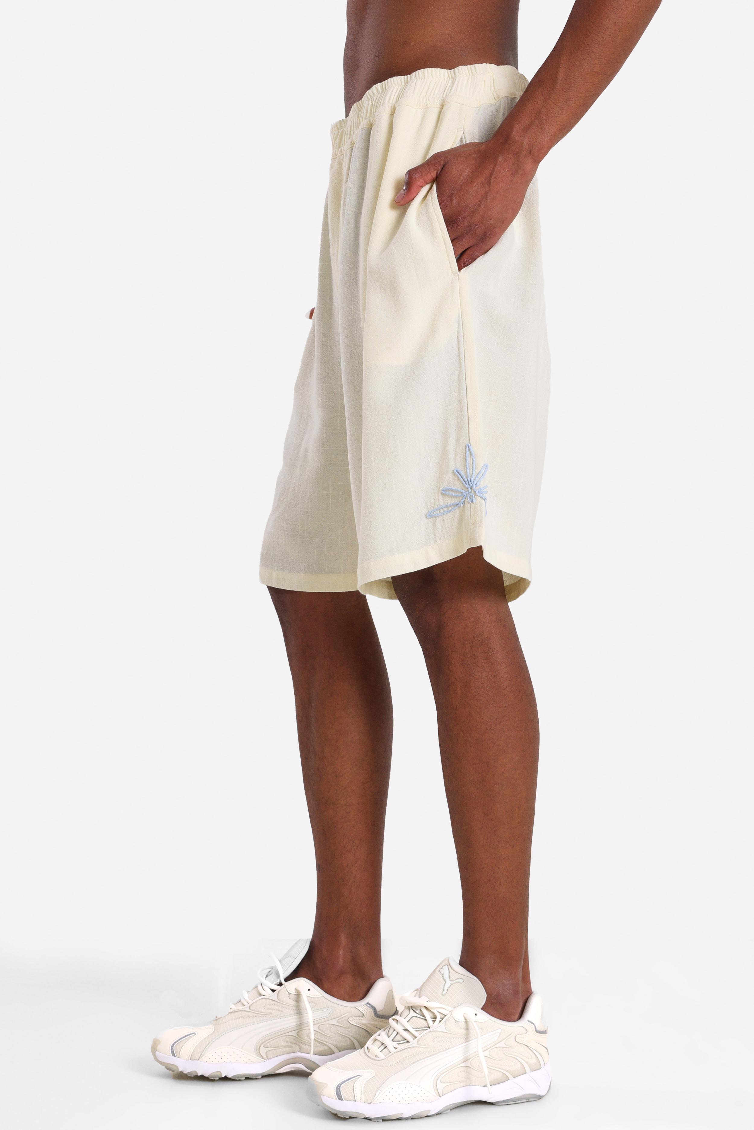 Pantaloncini in lino - Vanille