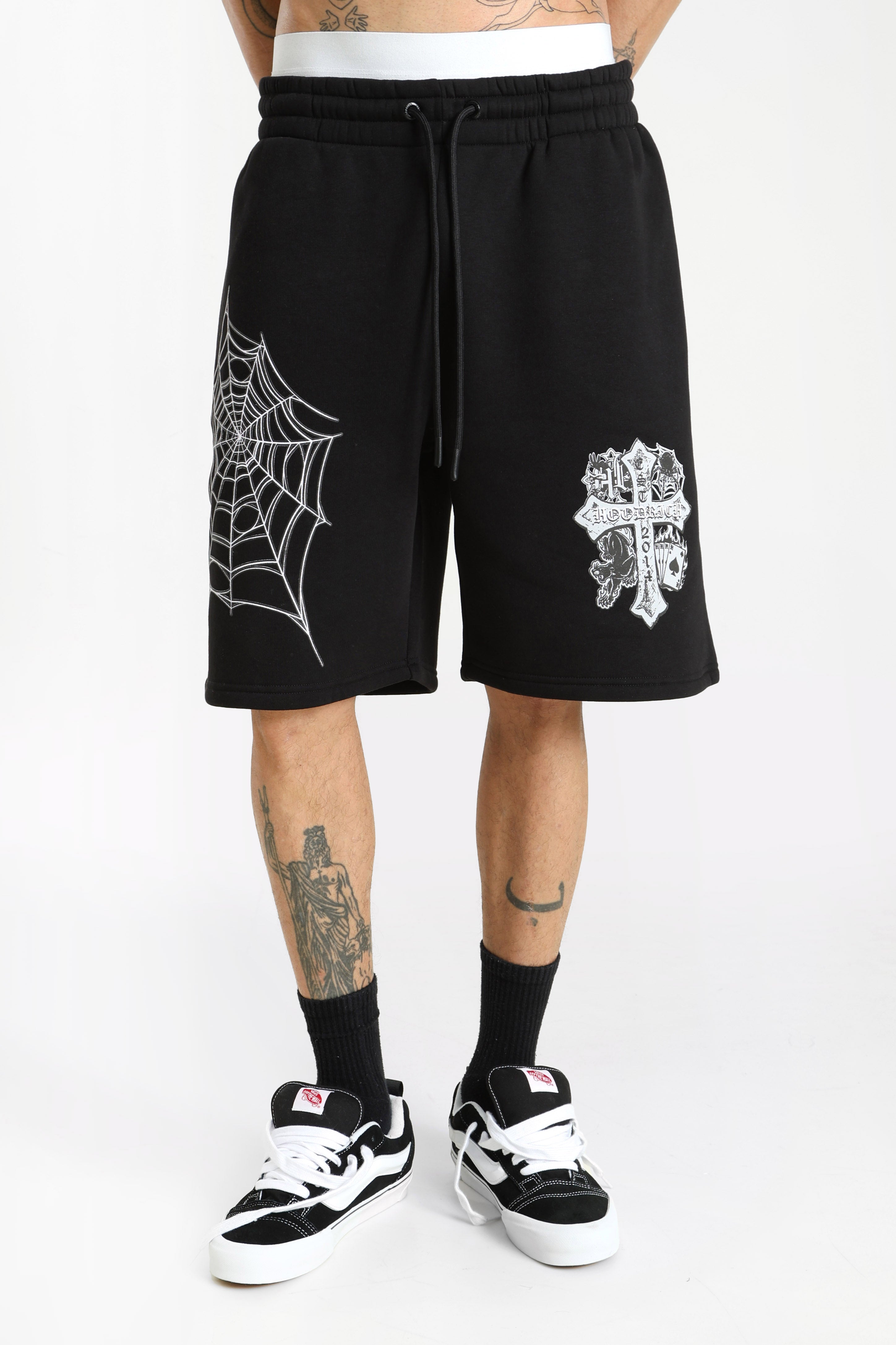 Short en sweat - Black + Dawn Blue + Festival Bloom