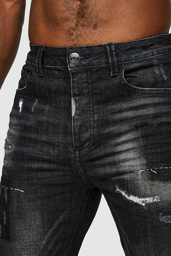 Jeans Pastini Loose Carrot Fit - Nero lavato