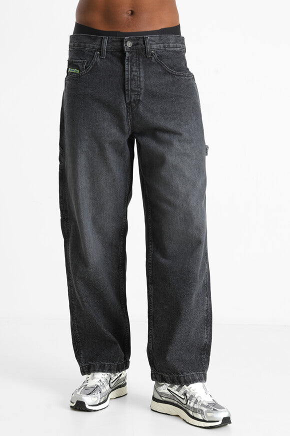 Worker Baggy Fit Jeans - Black Washed