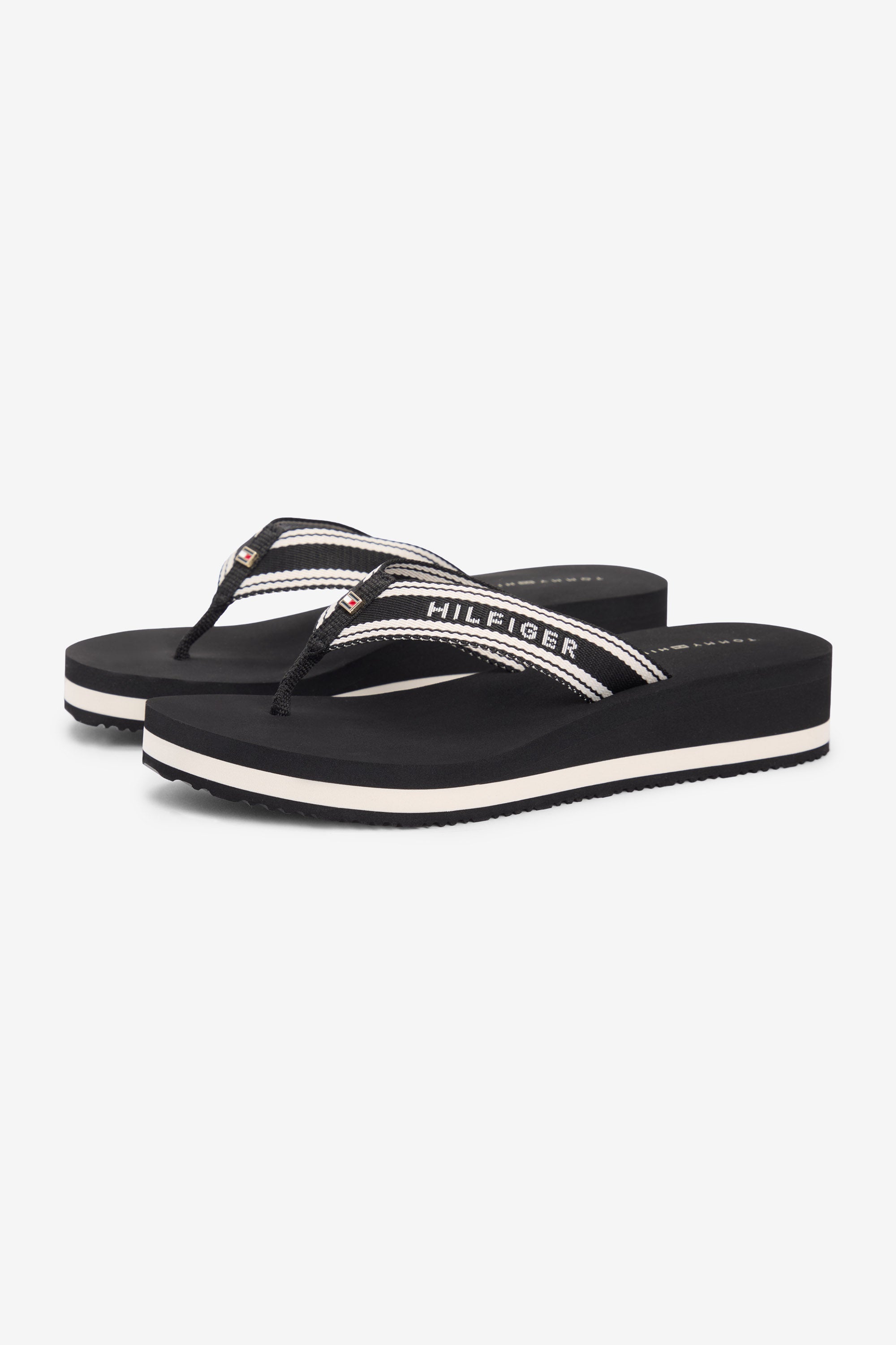 Flip Flops mit Keilabsatz - Black