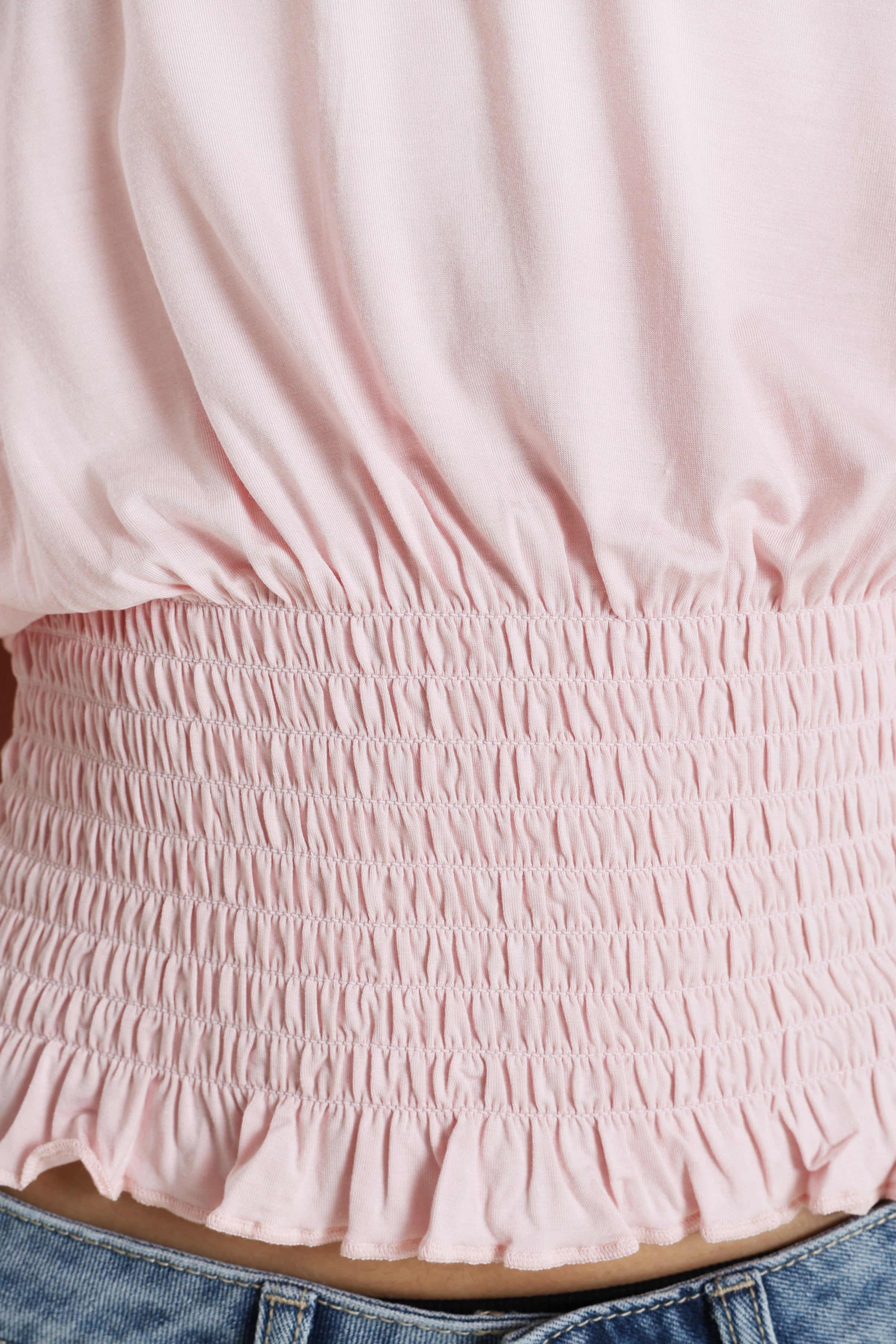 T-Shirt one shoulder - Rose