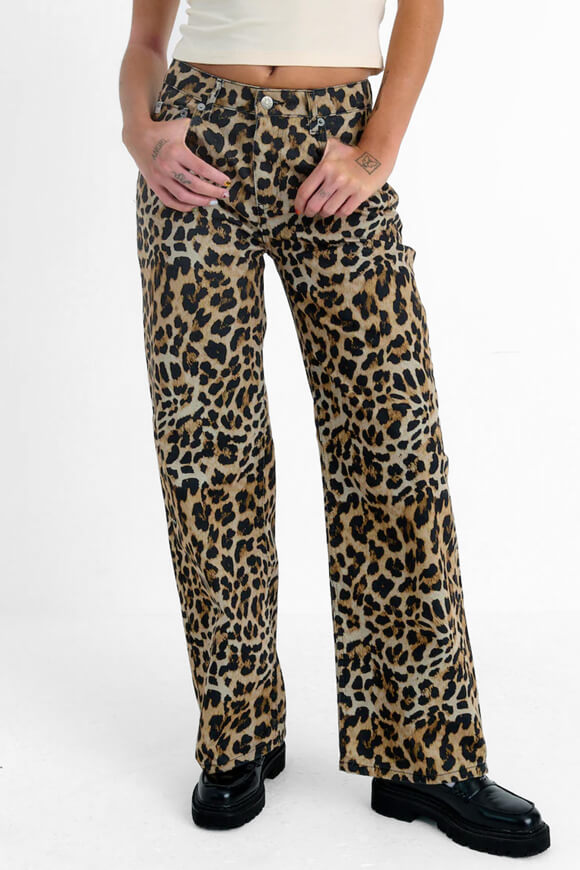 Release jean baggy wide leg - Leopard