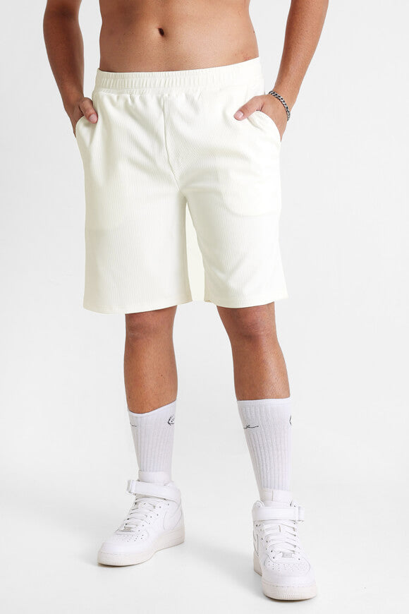 Strukturierte Stoffshorts - Offwhite
