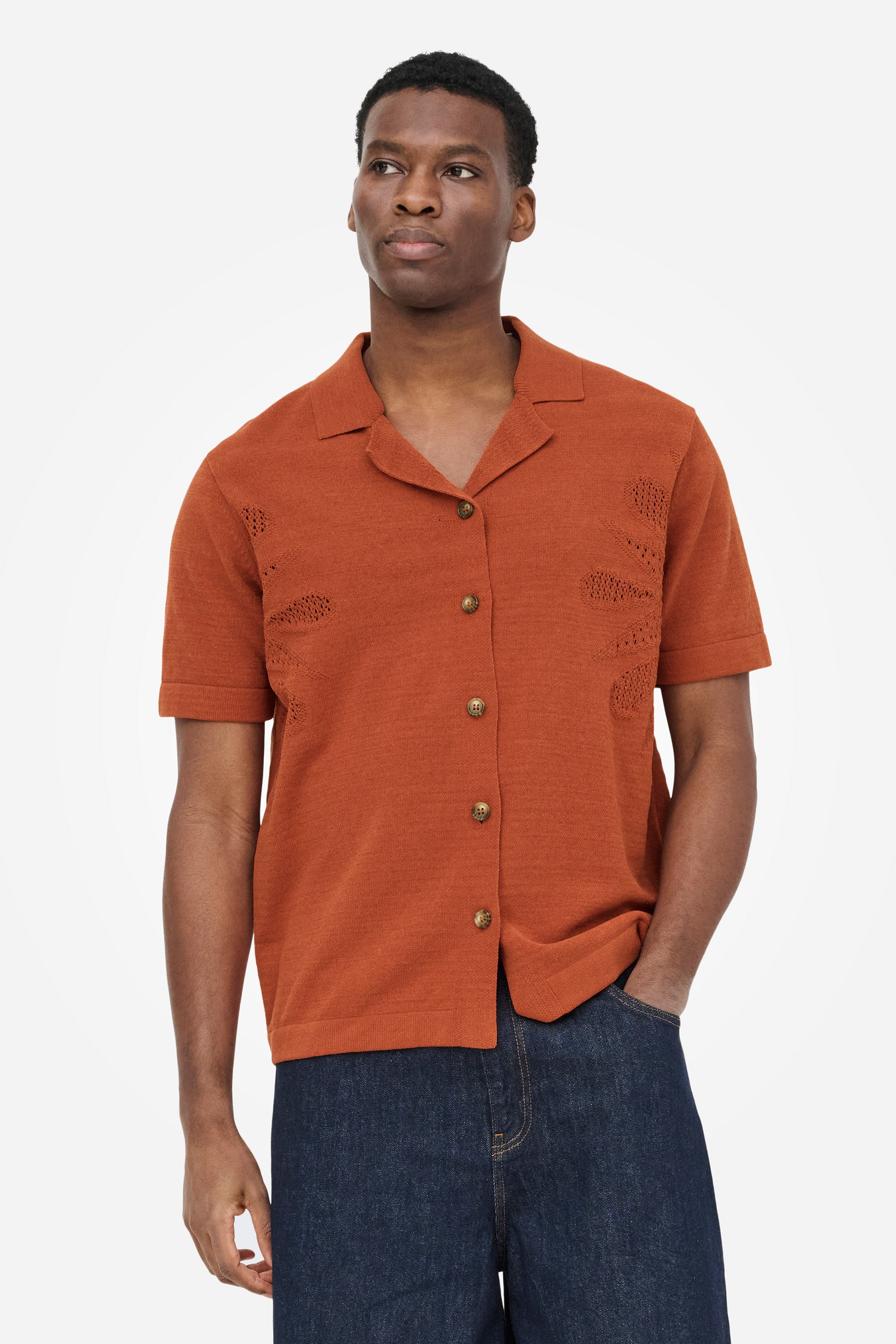 ONSJAM chemise en velours côtelé - Burnt Brick