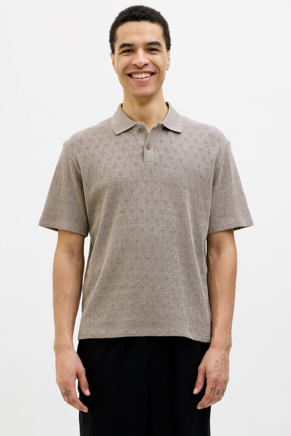 JPRBLATRENT Strick Poloshirt - Greige