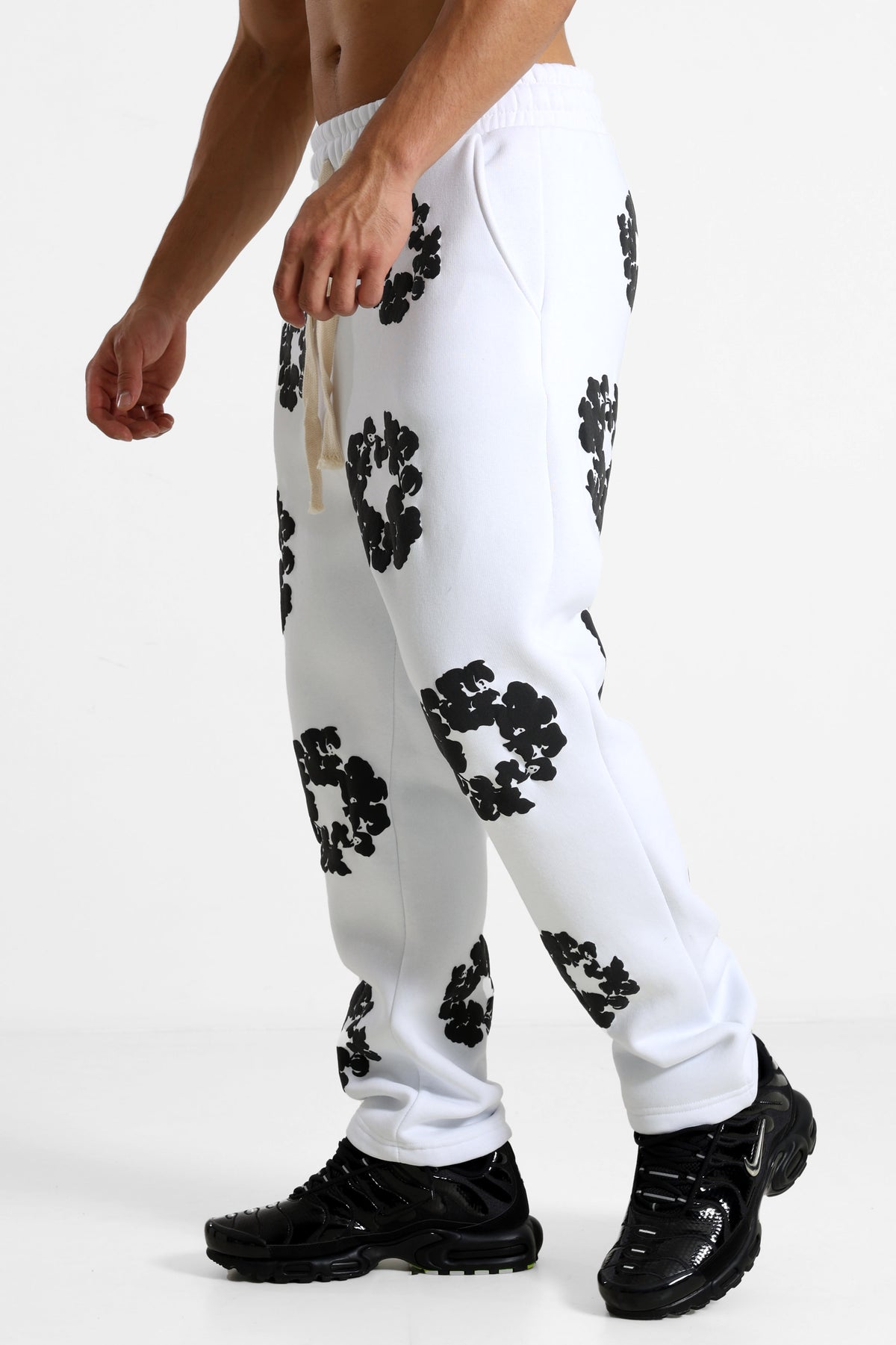 Pantaloni in felpa - White + Black