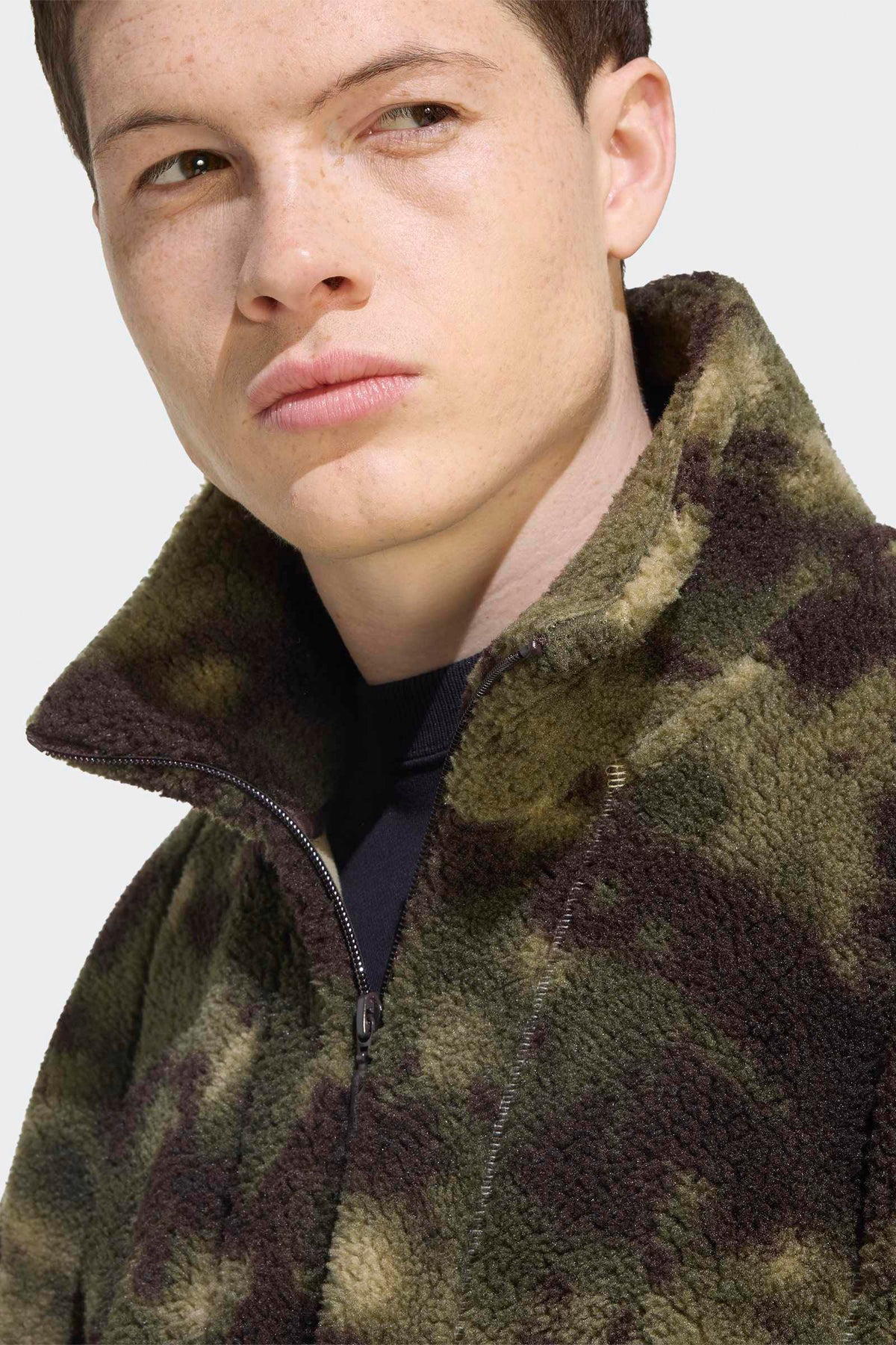 Veste en sherpa - Olive Strata