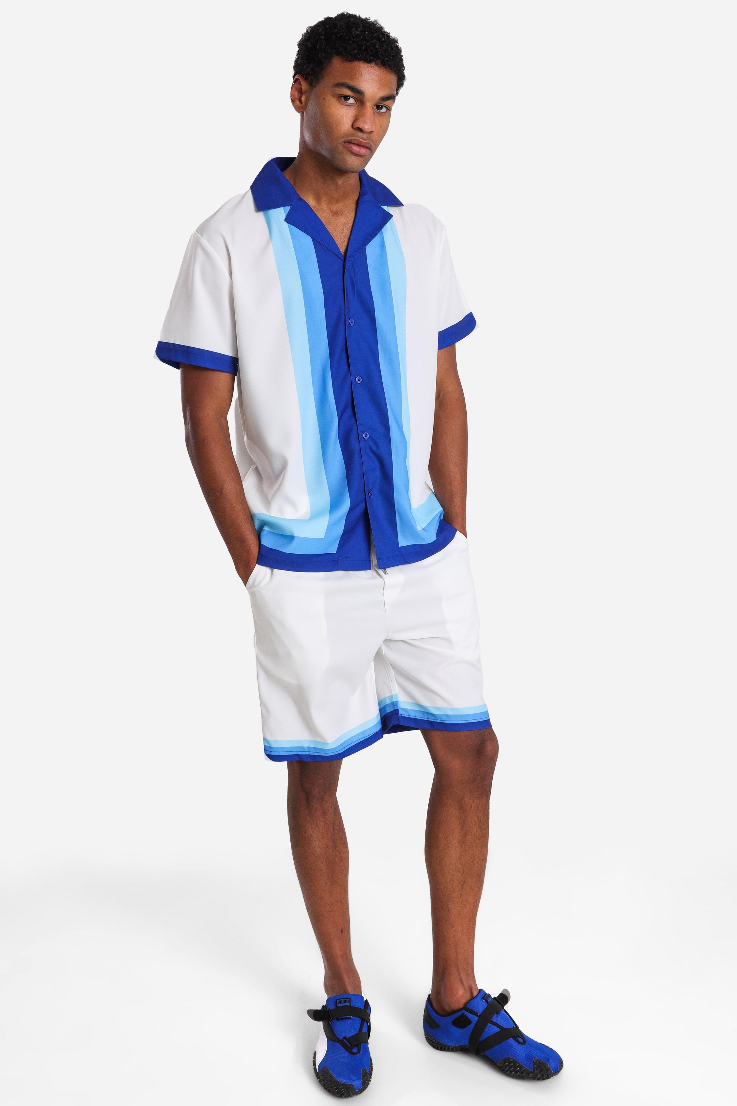 Chemise - Offwhite + Blue