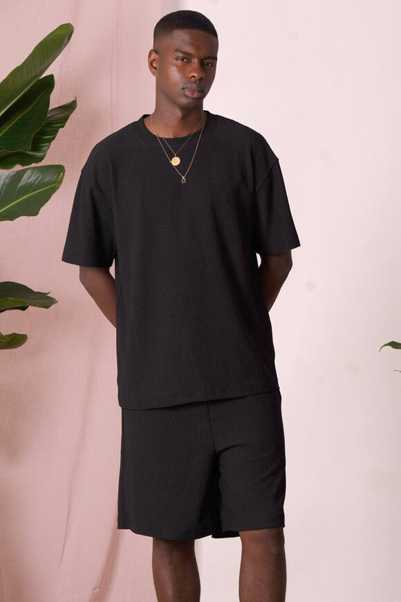 Structured T-shirt - Black