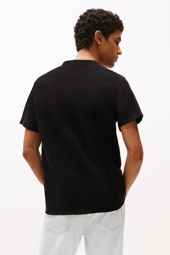 T-Shirt en tissu gaufré - Black