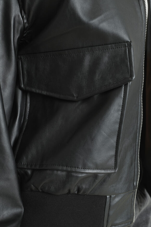 ONLSADIE Veste en similicuir - Noir