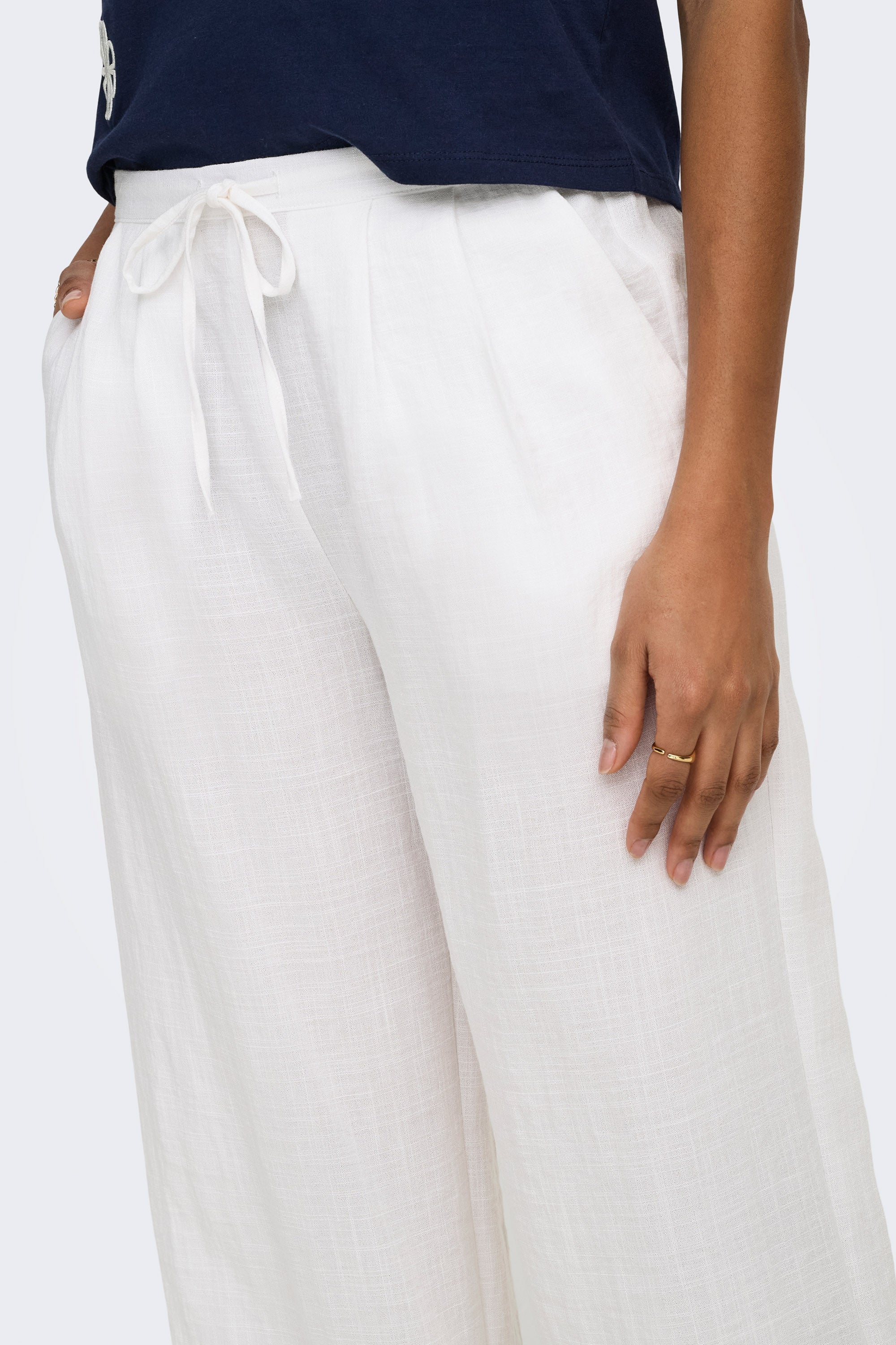 ONLITA Stoffhose in Leinen-Optik L32 - Bright White