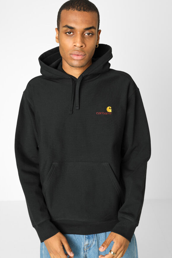 Sweat à capuche oversize American Script - Noir