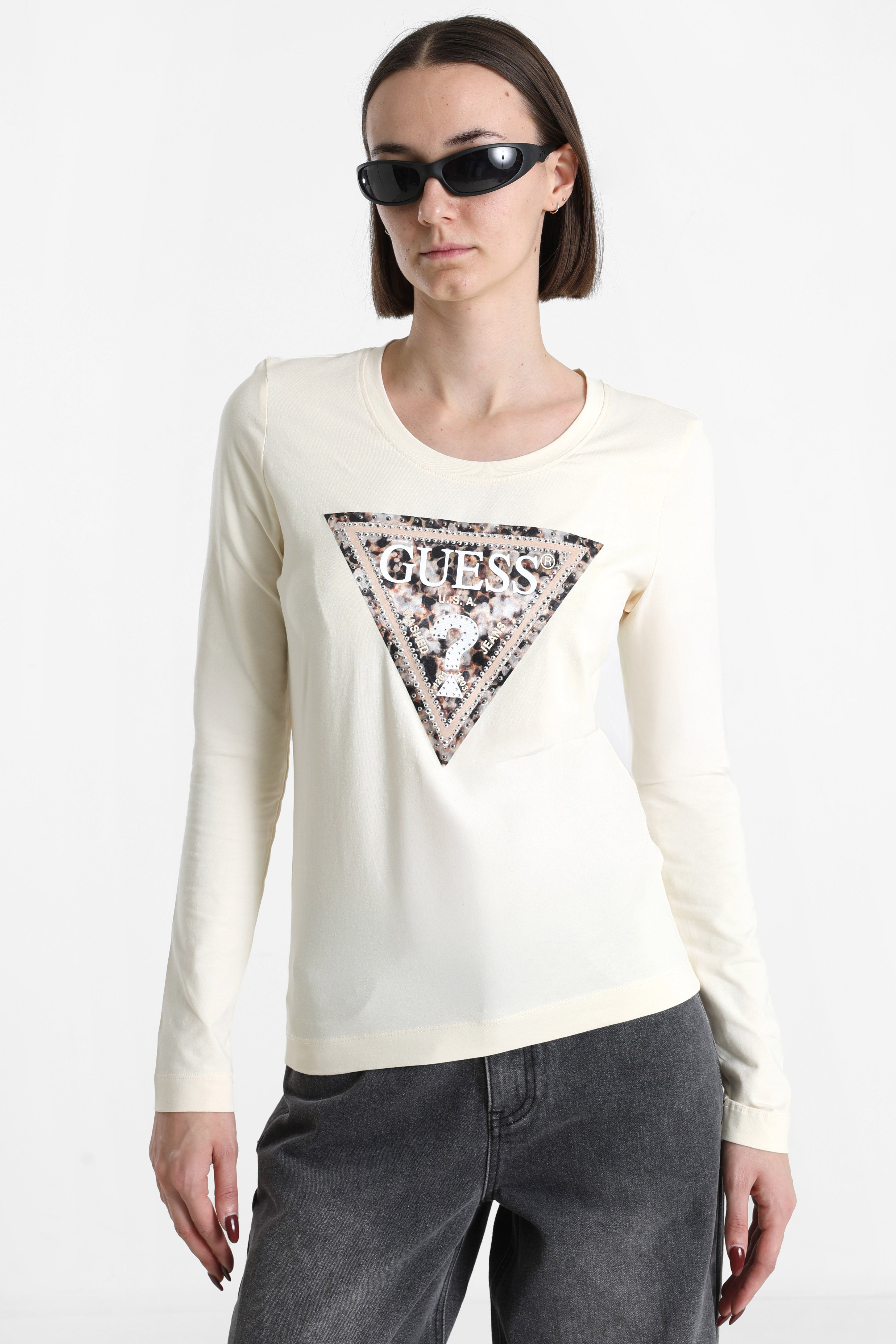 Langarmshirt - Pearl White