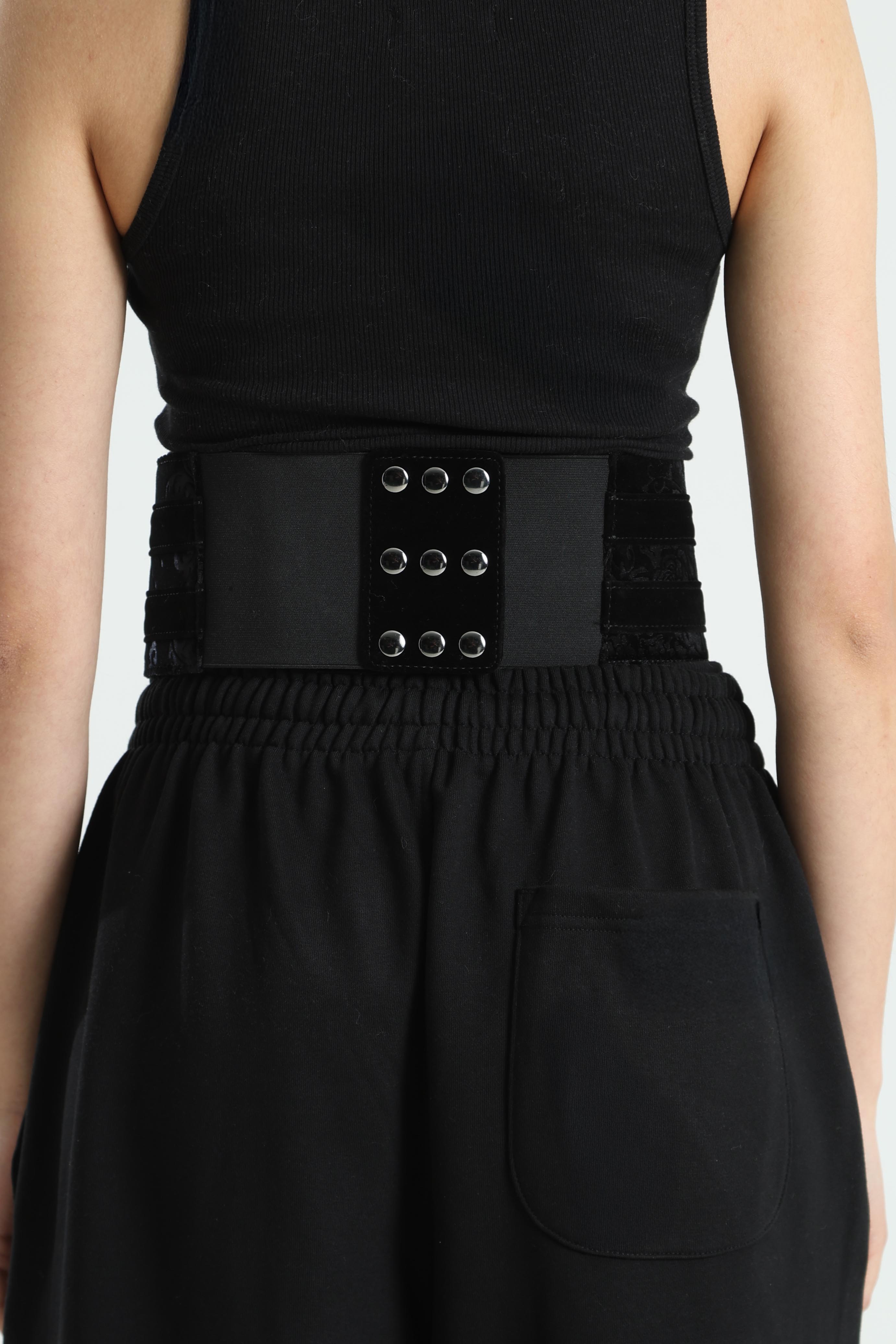 High-waisted belt - Black