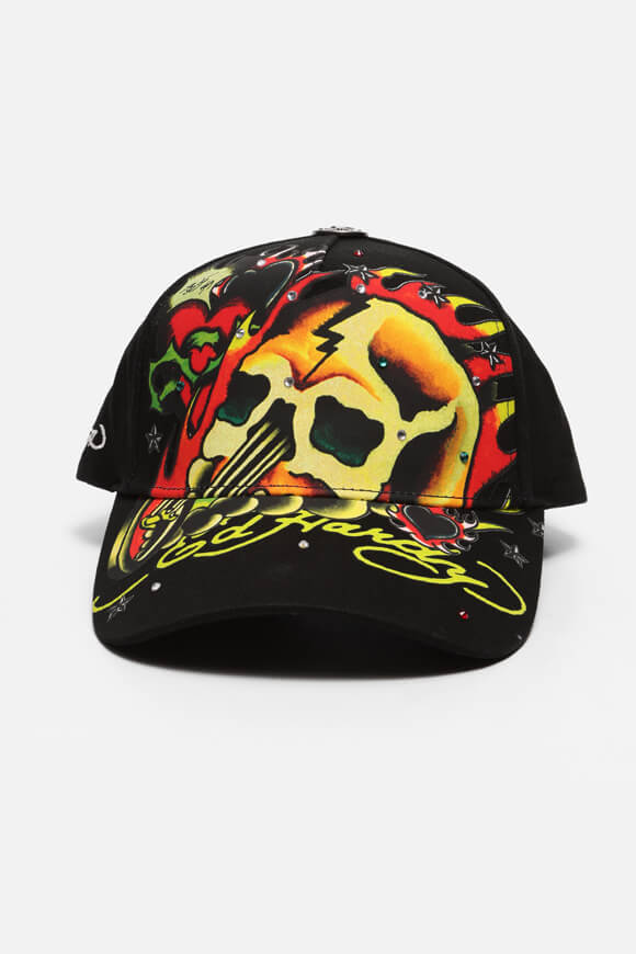 Skull Chopper Strapback Cap - Black
