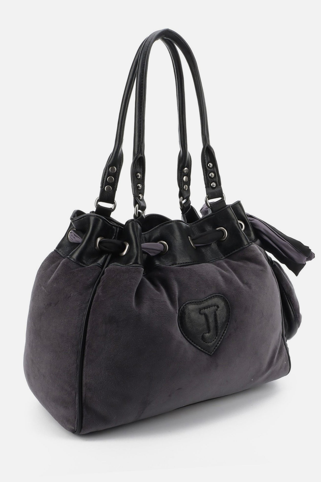 Samt Handtasche - Black