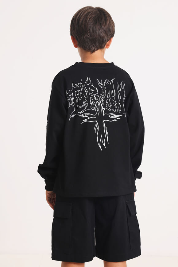 Langarmshirt - Schwarz + Weiss