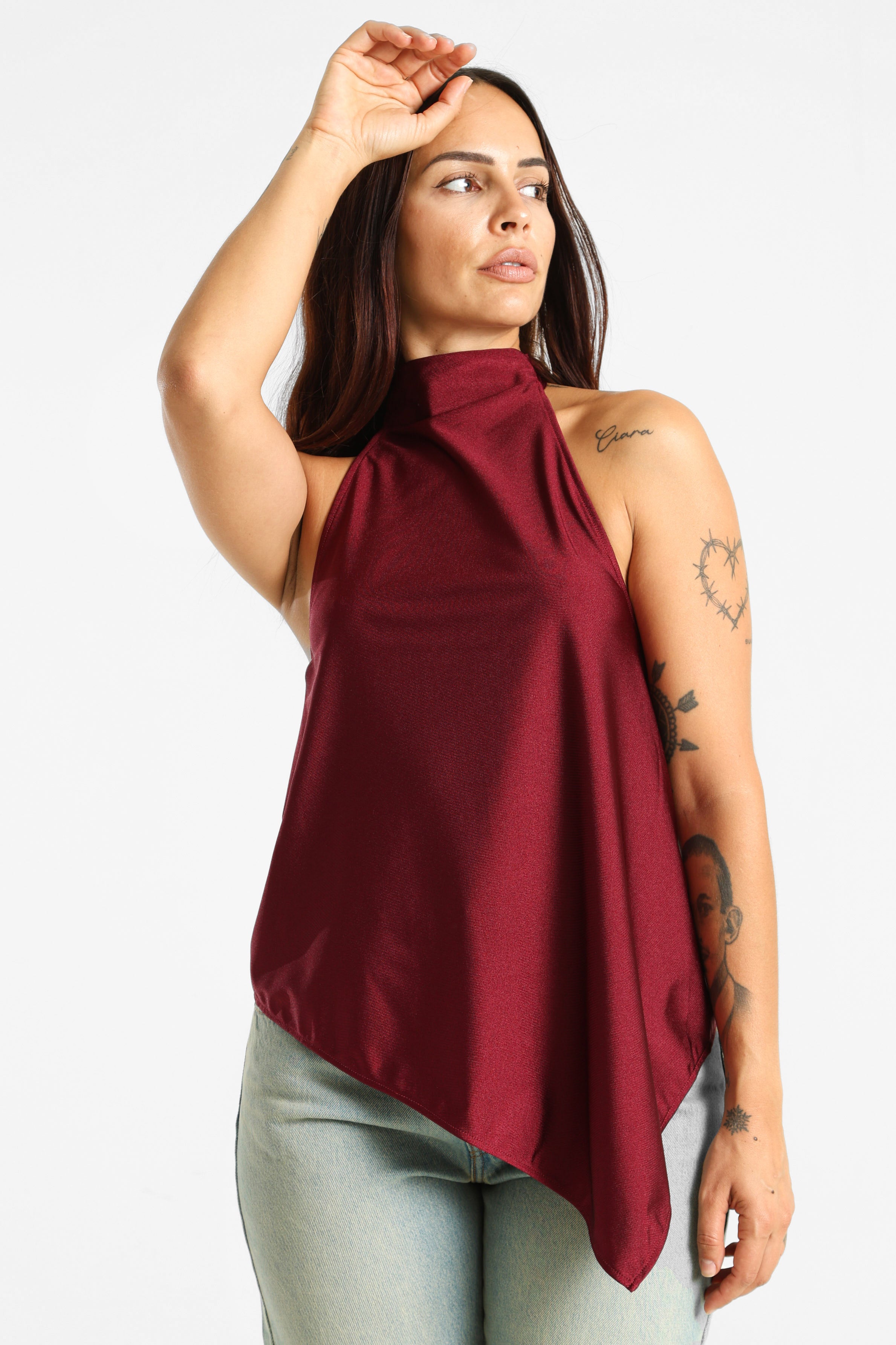 Neckholder Top - Burgundy