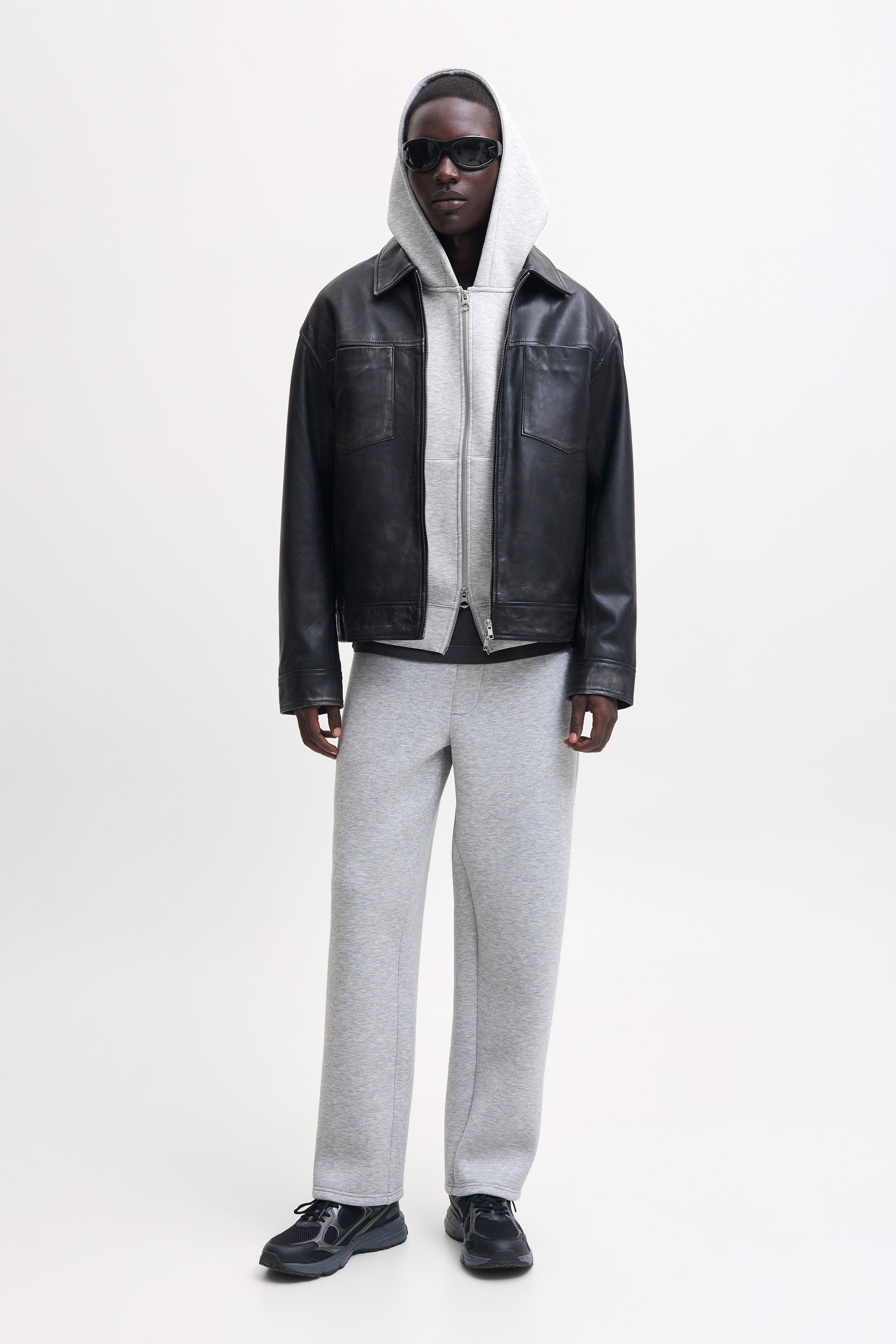 JCOLEGACY felpa con cappuccio e zip - Grey Heather