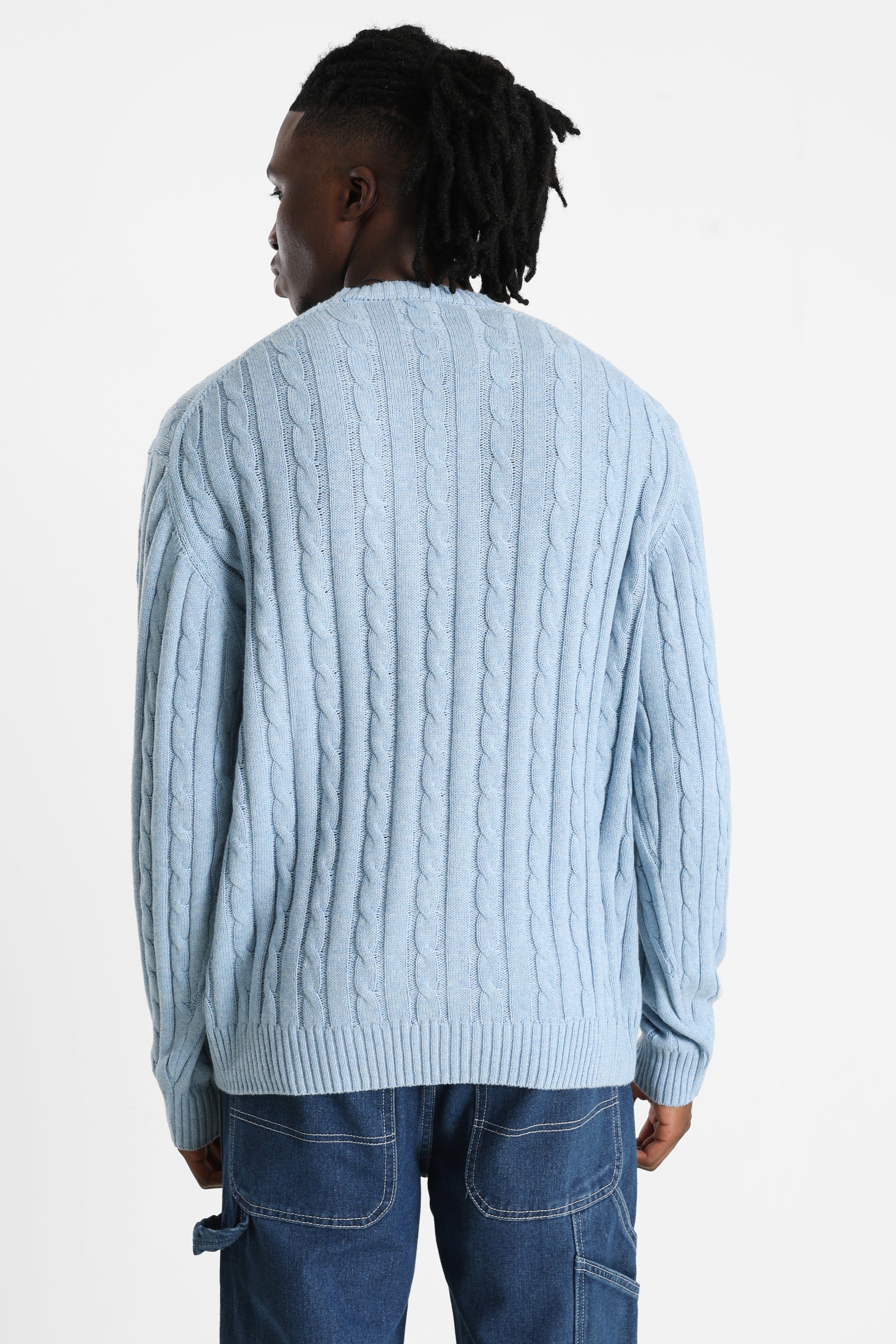 Maglione Bert in maglia - Light Blue Heather