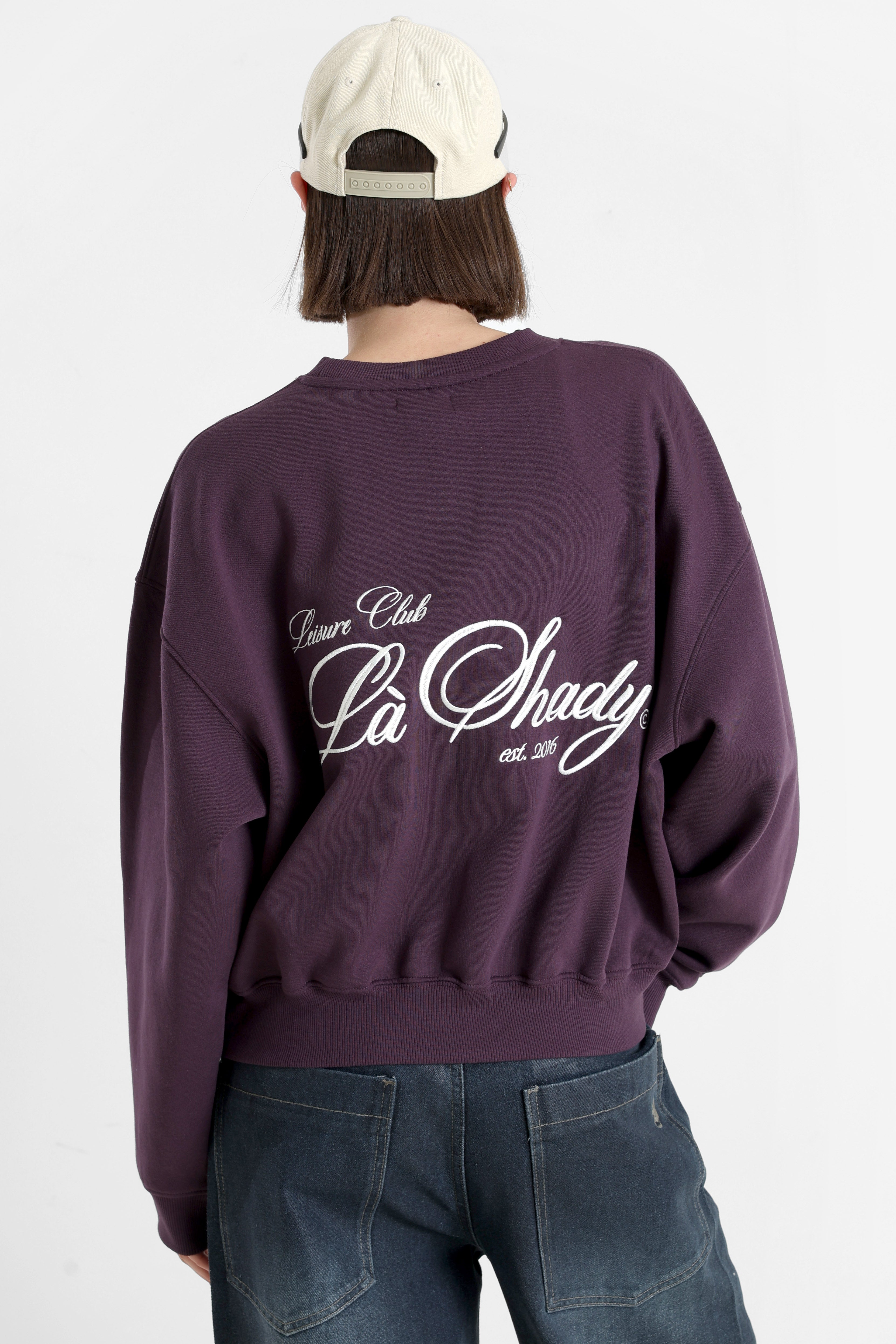 Sweatshirt - Aubergine + Ecru