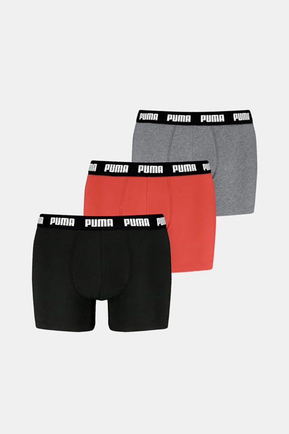 Dreierpack Boxershorts - Red Fire + Grey + Black