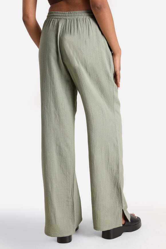 Pantalon large en mousseline - Sage