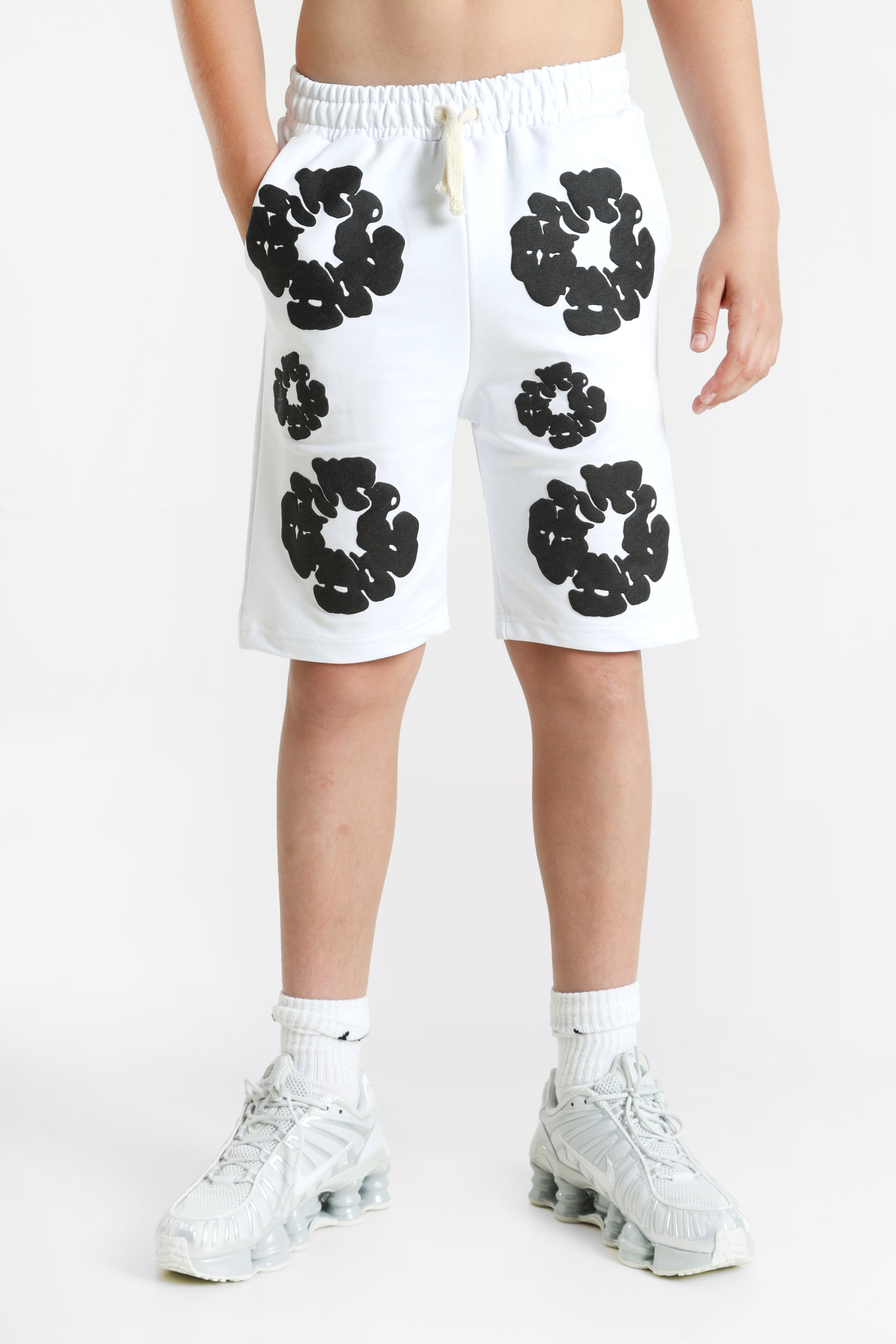 Short en sweat - White + Black