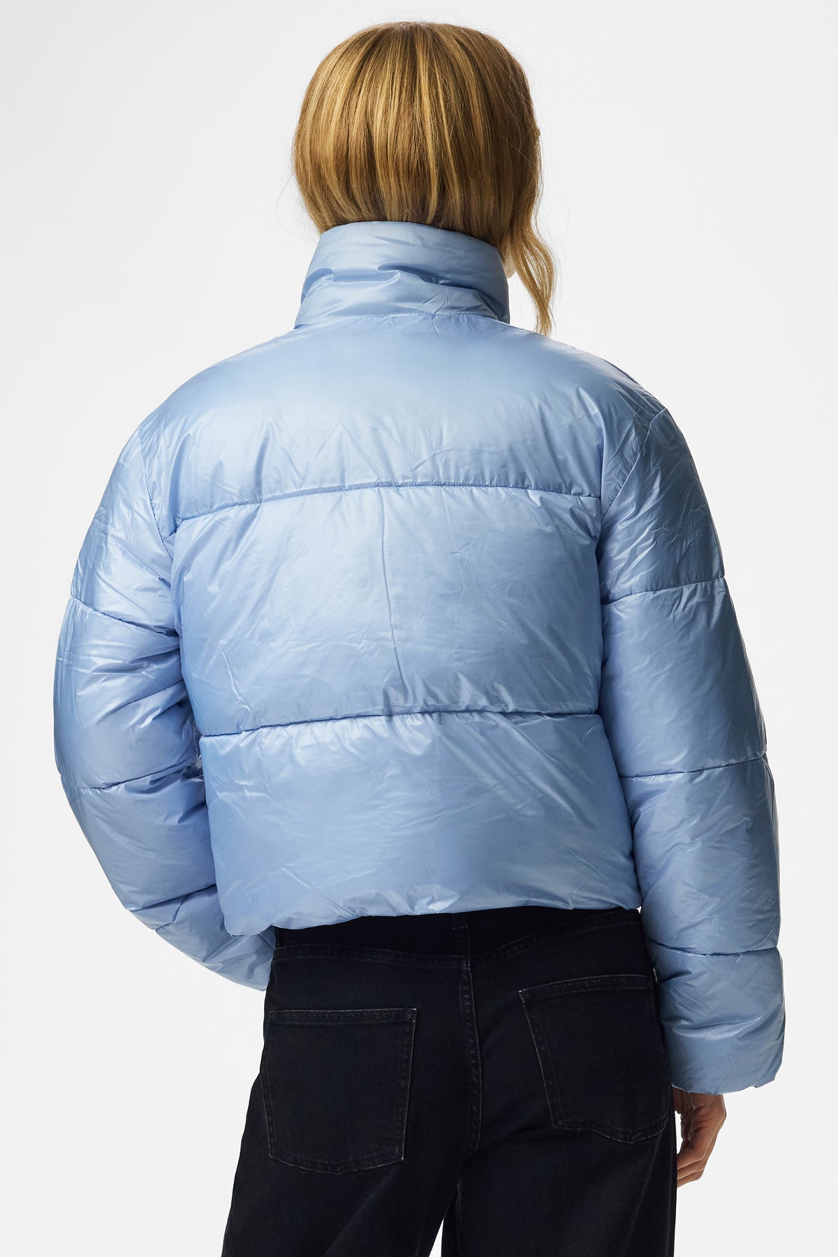 PCAMILIA Crop Pufferjacke - Brunnera Blue
