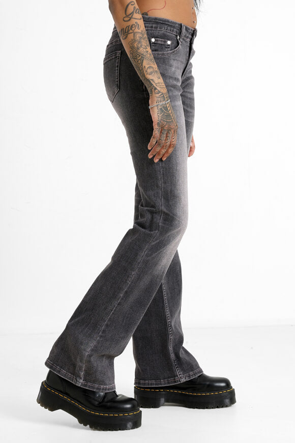 Jeans flare - noir + rose