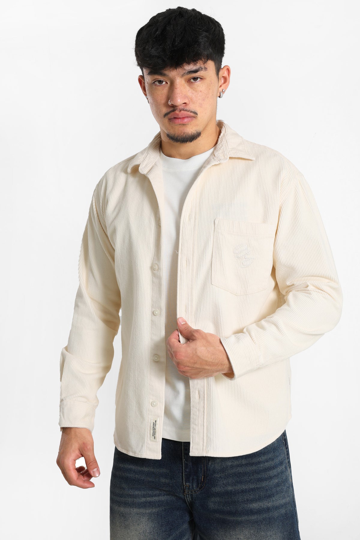 JORFREDERIKSBERG Cord-Overshirt - Antique White