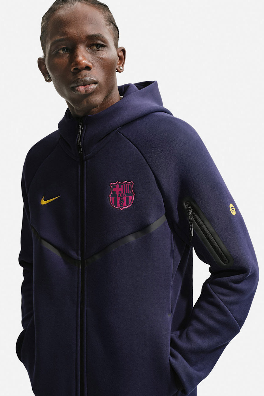 FC Barcelona Tech sweat zippé à capuchon - Blackened Blue