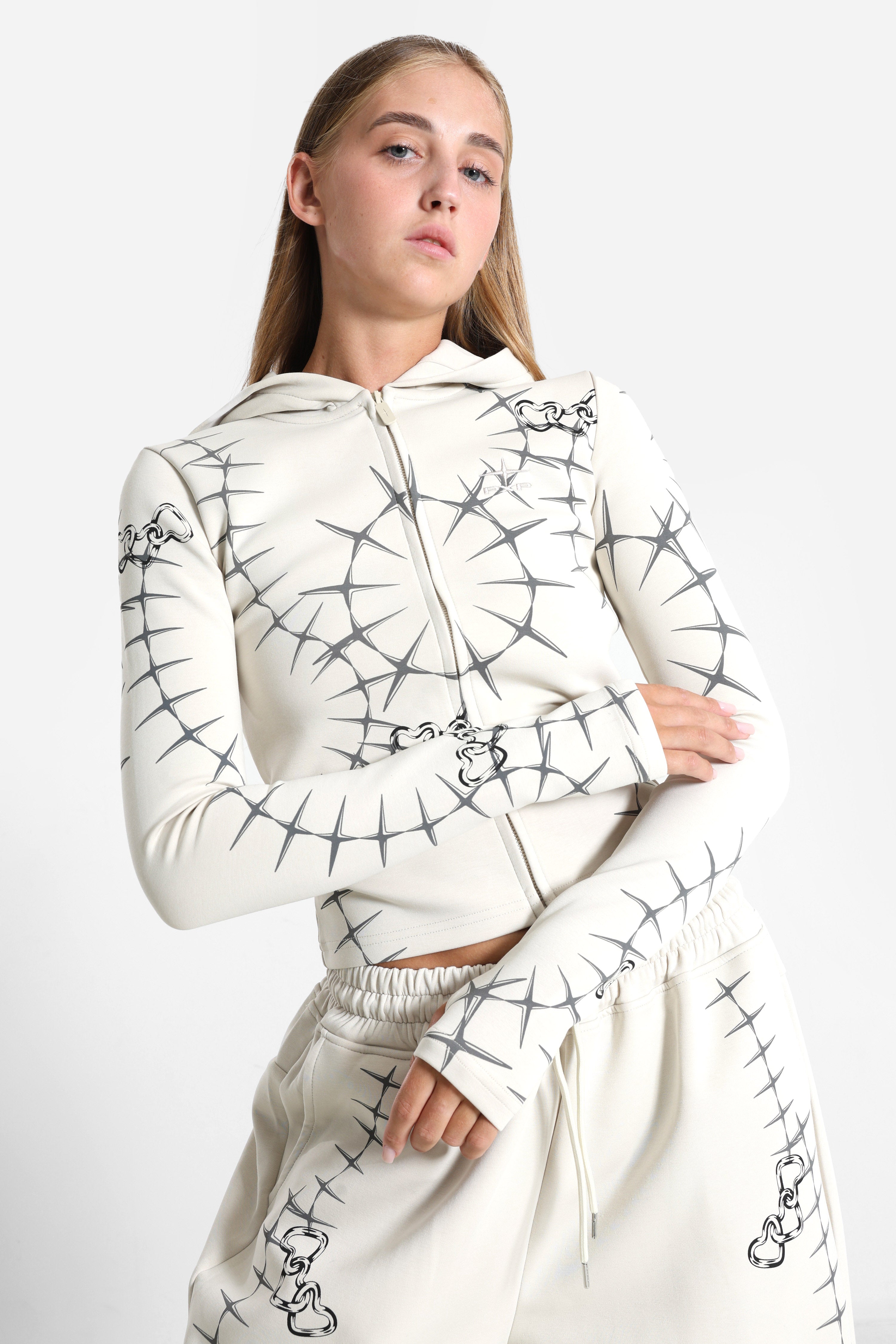 Trainingsjacke - Beige + Grey