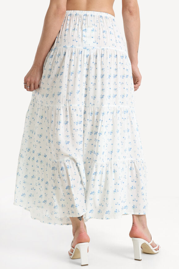 Maxi jupe - Blanc + Bleu