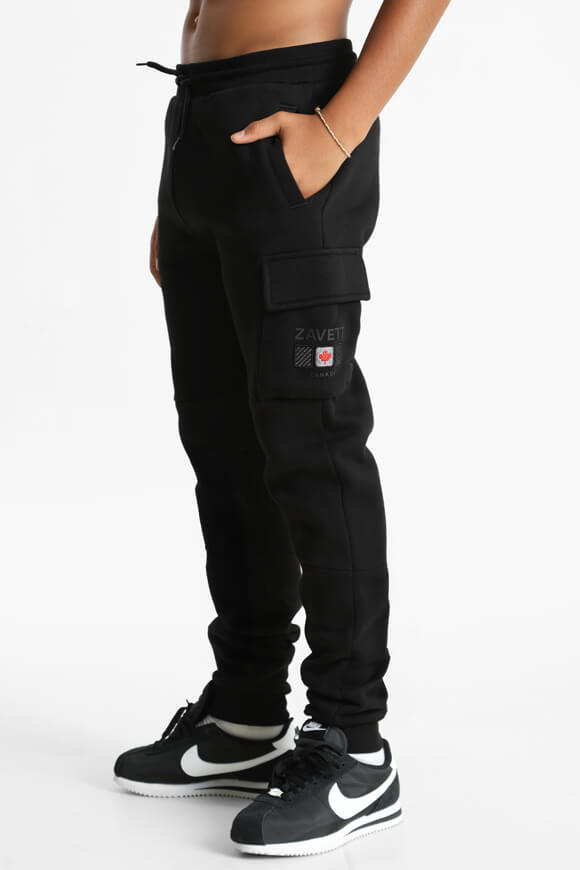 Ovello Chevron pantalon en sweat - Jet Black